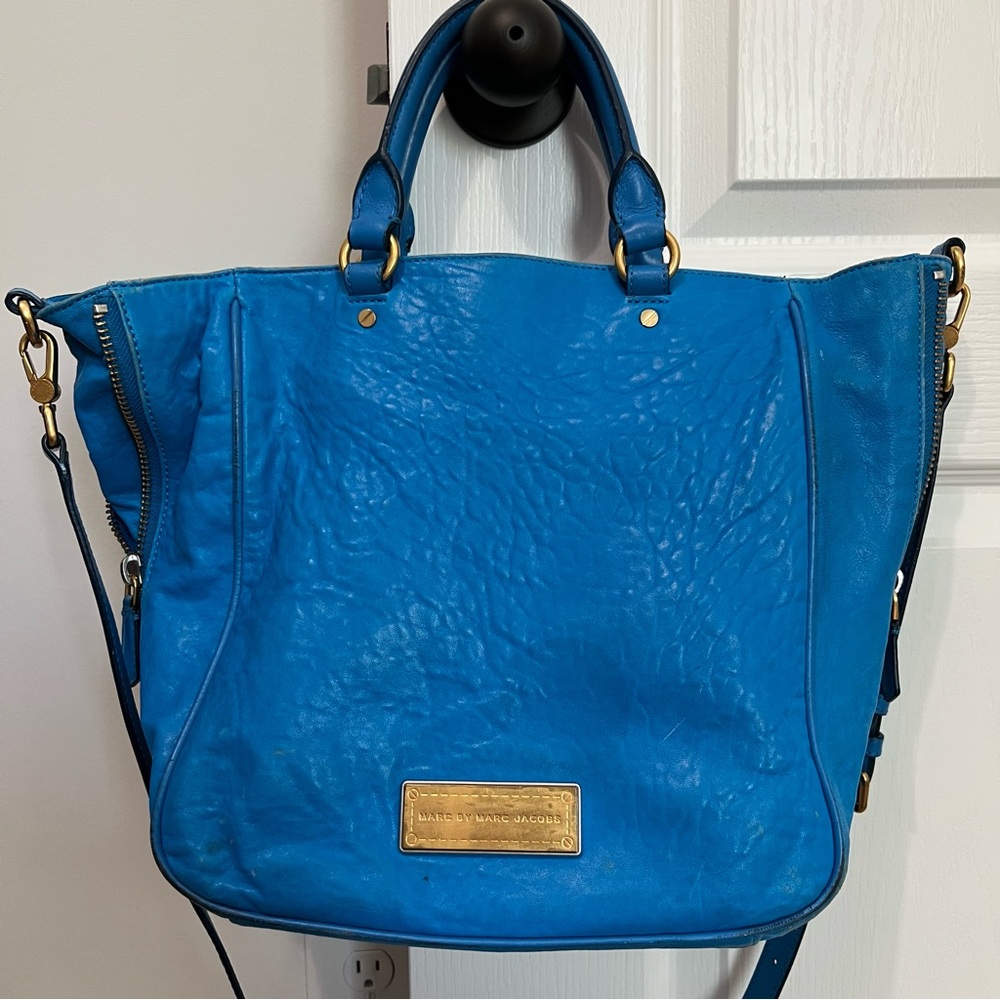 Marc by Marc Jacobs Blue Leather Hobo Tote